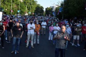 Read more about the article Milhares de pessoas manifestam-se em Espanha por um pacto de reconstrução social