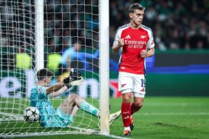 Read more about the article Sporting goleado pelo Arsenal na primeira derrota na Liga dos Campeões