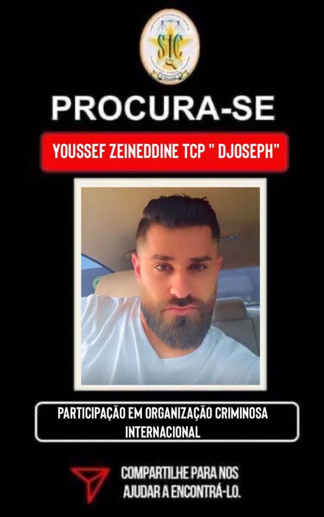 SIC procura cidadão libanês Youssef Zeineddine, conhecido como “DJoseph”, foragido da justiça